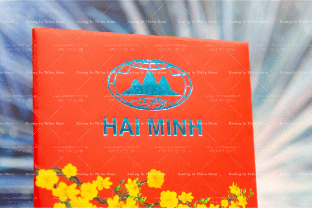 Bao lì xì ép kim xanh