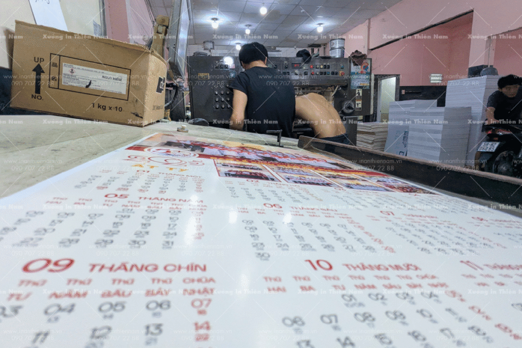 In lịch tờ tại Thiên Nam