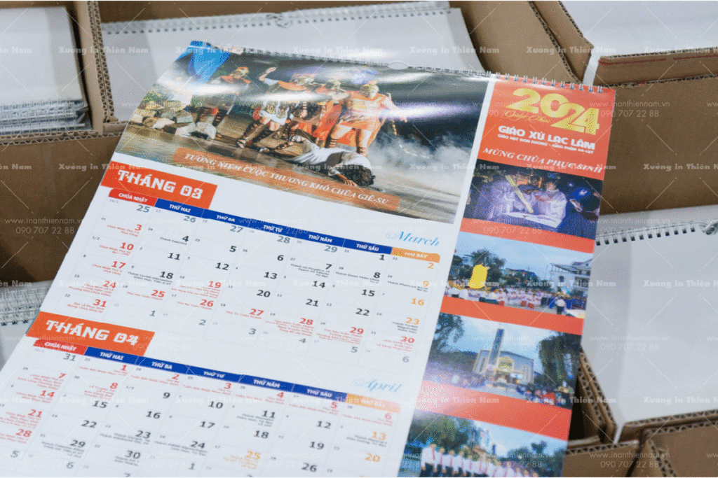 Lịch tết lò xo 5 tờ