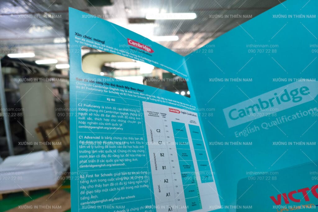Folder cán màng mờ