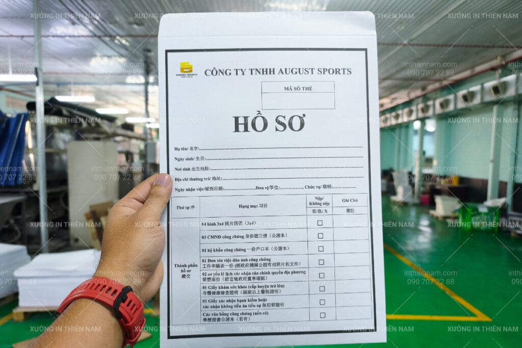 In bao thư A4